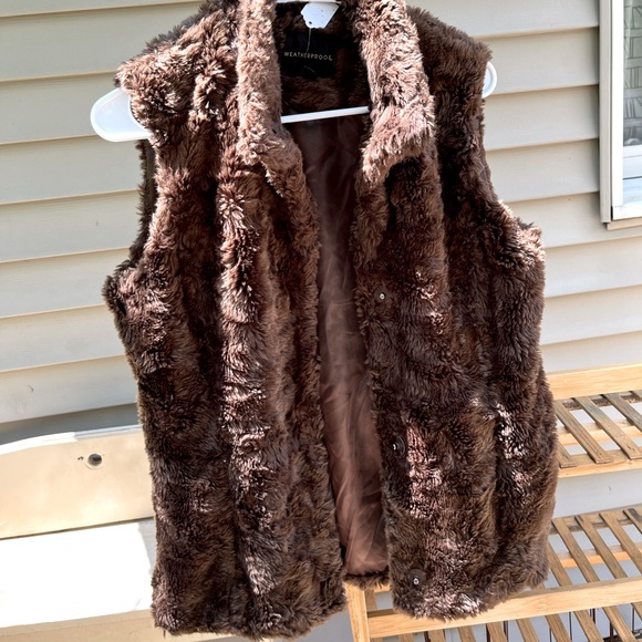 WEATHERPROOF chocolate brown warm womans small vest - Picture 3 of 6